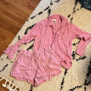 Universal Thread Relaxed Fit Button-Up Shirt and Shorts Set